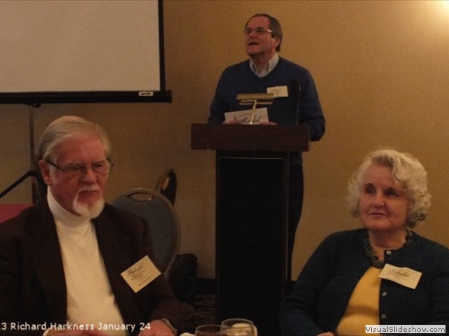 filmmaker Philip Crown and wife Tricia with President Danny Rice in the background